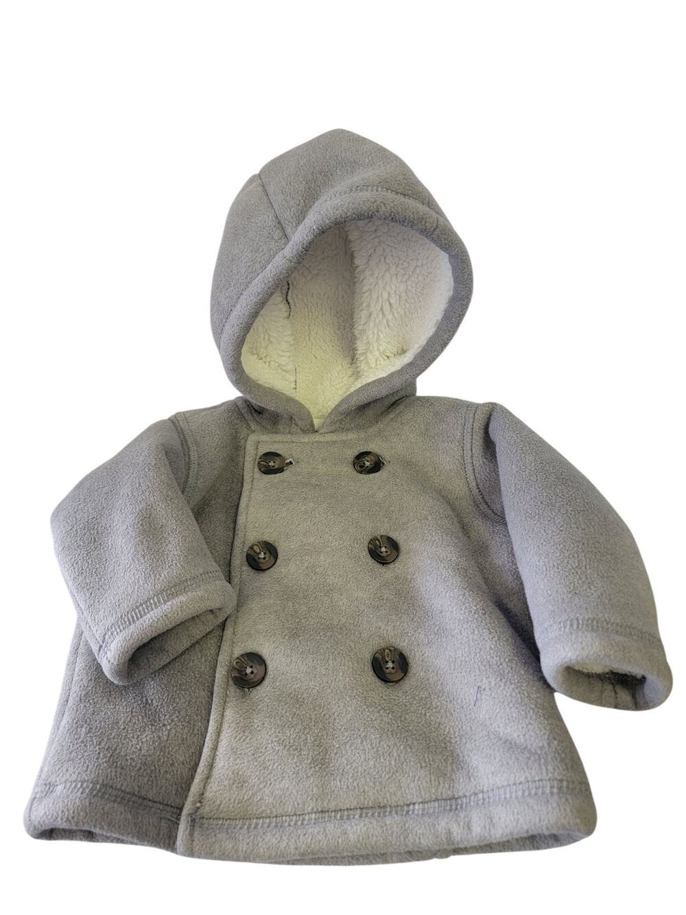 Childrens Place Infant Baby 3-6 Month Shearling Lined Gray Softshell Jacket 64